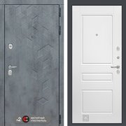 Входная металлическая дверь Бетон 03 (Альберо грей/Белый софт)