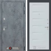 Входная металлическая дверь Бетон 14 (Альберо грей/Дуб кантри белый горизонтальный)