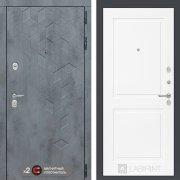 Входная металлическая дверь Бетон 11 (Альберо грей/Белый софт)