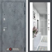 Входная металлическая дверь Бетон (Альберо грей/Белый софт)