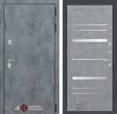 Входная дверь противопожарная Бетон 20 (Бетон темный/Зеркало бетон светлый) Мини фото #1