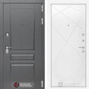Входная металлическая дверь Платинум 24 (Альберо грей/Белый софт)