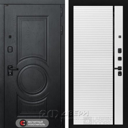 Входная металлическая дверь Гранд 22 (Альберо блэк/Белый софт)