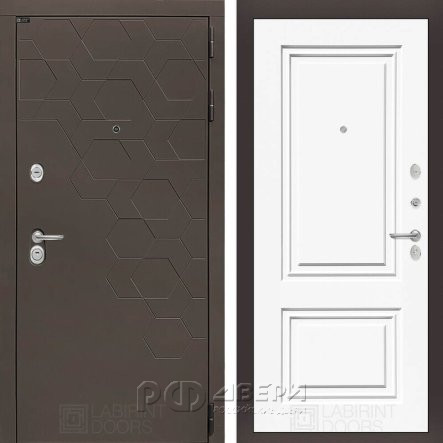 Входная металлическая дверь Smoky 26 (смоки софт/эмаль ral 9003)
