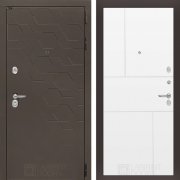 Входная металлическая дверь Smoky 21 (смоки софт/белый софт)