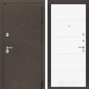 Входная металлическая дверь Smoky 13 (смоки софт/белый софт)