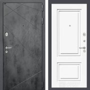 Входная металлическая дверь Лофт 26 (Бетон темный/Эмаль ral 9003)