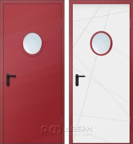 Металлическая дверь техническая ДМО-1 D300 (RAL 3002)