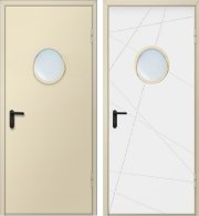 Металлическая дверь техническая ДМО-1 D300 (RAL 1015)