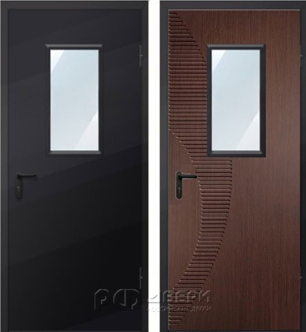 Металлическая дверь техническая ДМО-1 300х600 (RAL 9005)