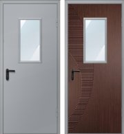 Металлическая дверь техническая ДМО-1 300х600 (RAL 7040)