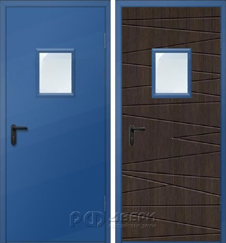 Металлическая дверь техническая ДМО-1 300х400 (RAL 5005)