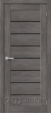 Межкомнатная дверь Порта 22 ПО (Grey Melinga/Black Shine)
