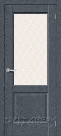 Межкомнатная дверь Неоклассик-33 ПО (Stormy Wood/White Сrystal)