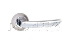 Ручка раздельная для межкомнатной двери Sigma JR SN/CP-3 140мм (Матовый никель/хром)