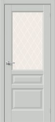 Межкомнатная дверь Неоклассик-35 ПО (Grey Matt/White Сrystal)