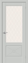 Межкомнатная дверь Прима-13.Ф2.0.0 ПО (Grey Matt/White Сrystal)
