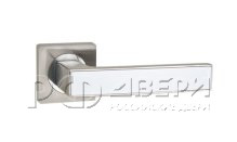 Ручка раздельная для межкомнатной двери Optima plus JK SN/WH-19 (Матовый никель/белый)