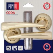 Ручка раздельная для межкомнатной двери Coda/HD TL SG/GP-4 (Матовое золото/золото)