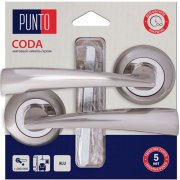 Ручка раздельная для межкомнатной двери Coda/HD TL SN/CP-3 (Матовый никель/хром)