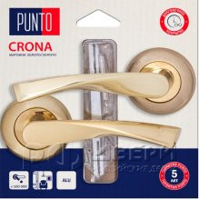 Ручка раздельная для межкомнатной двери Crona/HD TL SG/GP-4 (Матовое золото/золото)