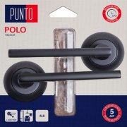 Ручка раздельная для межкомнатной двери Polo/HD TL BL-24 (Черный)