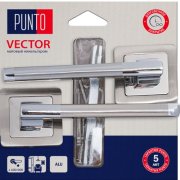 Ручка раздельная для межкомнатной двери Vector/HD QR SN/CP-3 (Матовый никель/хром)