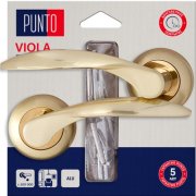 Ручка раздельная для межкомнатной двери Viola/HD TL SG/GP-4 (Матовое золото/золото)