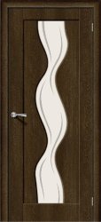 Межкомнатная дверь Вираж-2 ПО (Dark Barnwood/Art Glass)