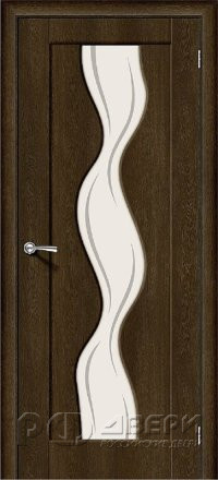 Межкомнатная дверь Вираж-2 ПО (Dark Barnwood/Art Glass)