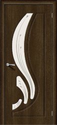 Межкомнатная дверь Лотос-2 ПО (Dark Barnwood/Со стеклом Art Glass)