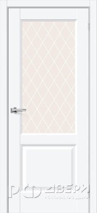 Межкомнатная дверь Неоклассик-33 ПО (White Silk/White Сrystal)