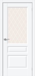 Межкомнатная дверь Неоклассик-35 ПО (White Silk/White Сrystal)