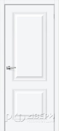 Межкомнатная дверь Классик-12 ПГ (White Silk)