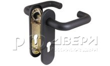 Ручка для металлической двери DH-0433 NE с пружиной (9x140) BL-24 (Черный)