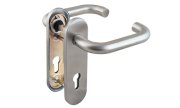 Ручка для металлической двери DH-0433 SS 304 с пружиной (Нержавеющая сталь)
