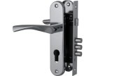 Ручка в комплекте с замком LOCKSET.1511W/B (SET F1511W/B) CP (Хром)