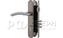 Ручка в комплекте с замком LOCKSET.9013 (SET F9011) SN/CP (Матовый никель)