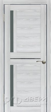 Межкомнатная дверь D5/2 ПО (Ясень ривьера айс/Графит)