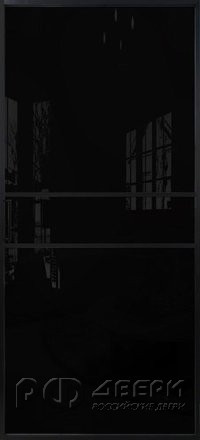 Межкомнатная перегородка Alum 2 (Черный/Триплекс черный)