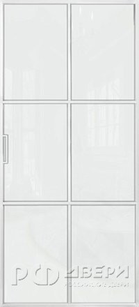 Межкомнатная перегородка Alum 7 (Белый/Триплекс белый)