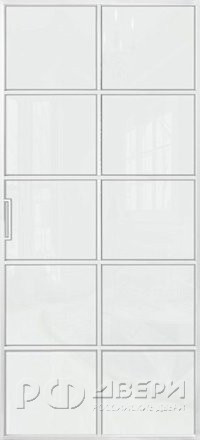 Межкомнатная перегородка Alum 9 (Белый/Триплекс белый)