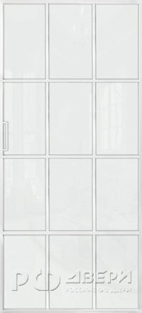 Межкомнатная перегородка Alum 10 (Белый/Триплекс белый)