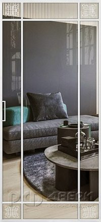 Межкомнатная перегородка Alum 11 (Белый/Прозрачное бронза)