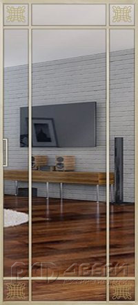 Межкомнатная перегородка Alum 11 (Шампань/Зеркало)