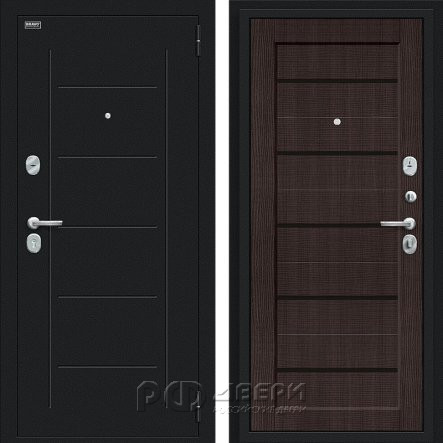 Входная металлическая дверь Борн (Букле черное/Wenge Melinga)