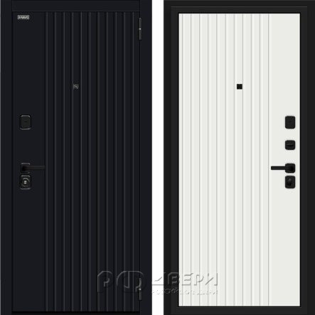 Входная металлическая дверь Граффити-32/32 (Total Black/Super White)