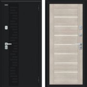 Входная металлическая дверь Thermo Техно Декор-2 (Букле черное/Cappuccino Veralinga)