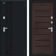 Входная металлическая дверь Thermo Техно Декор-2 (Букле черное/Wenge Veralinga)