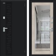 Входная металлическая дверь Thermo Флэш Декор-2 (Букле черное/Cappuccino Veralinga)